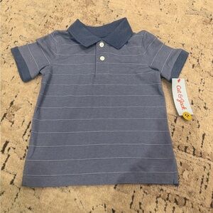 Cat & Jack Navy Striped Polo Shirt
